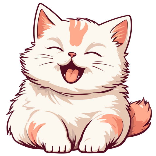 Smiling Cat Sticker